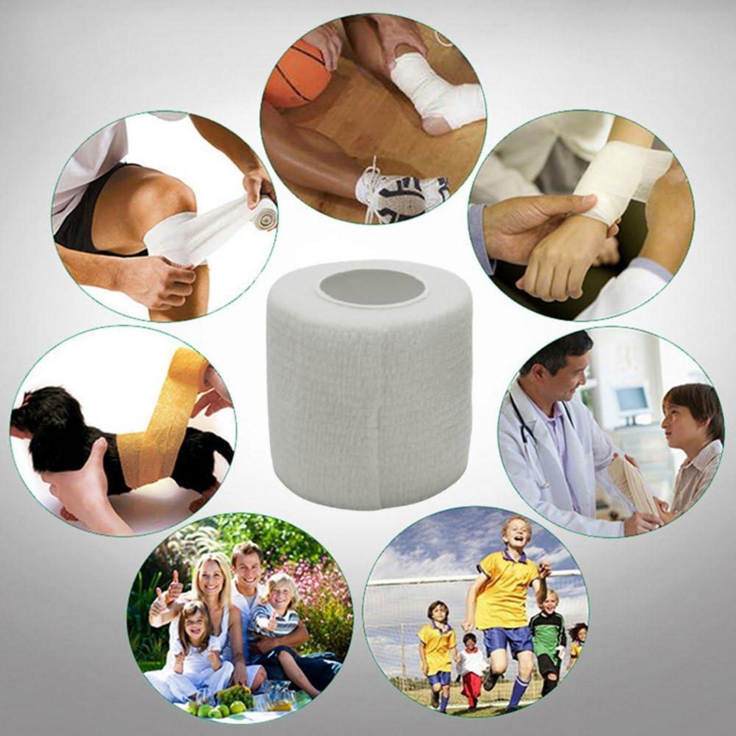 Selbsthaftende Haftbandage 9 Rollen 3 Größen Elastisch Verband Pflaster
