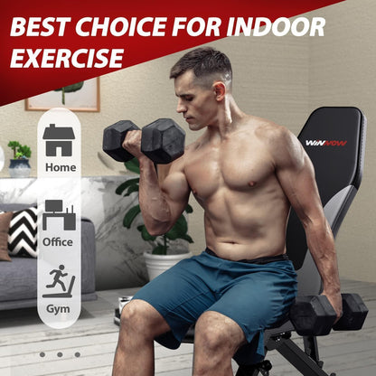 Verstellbare Hantelbank mit 6 Positionen für