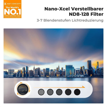 62mm Variabler ND Filter ND8-128 (3-7 Stop) Slim Neutral