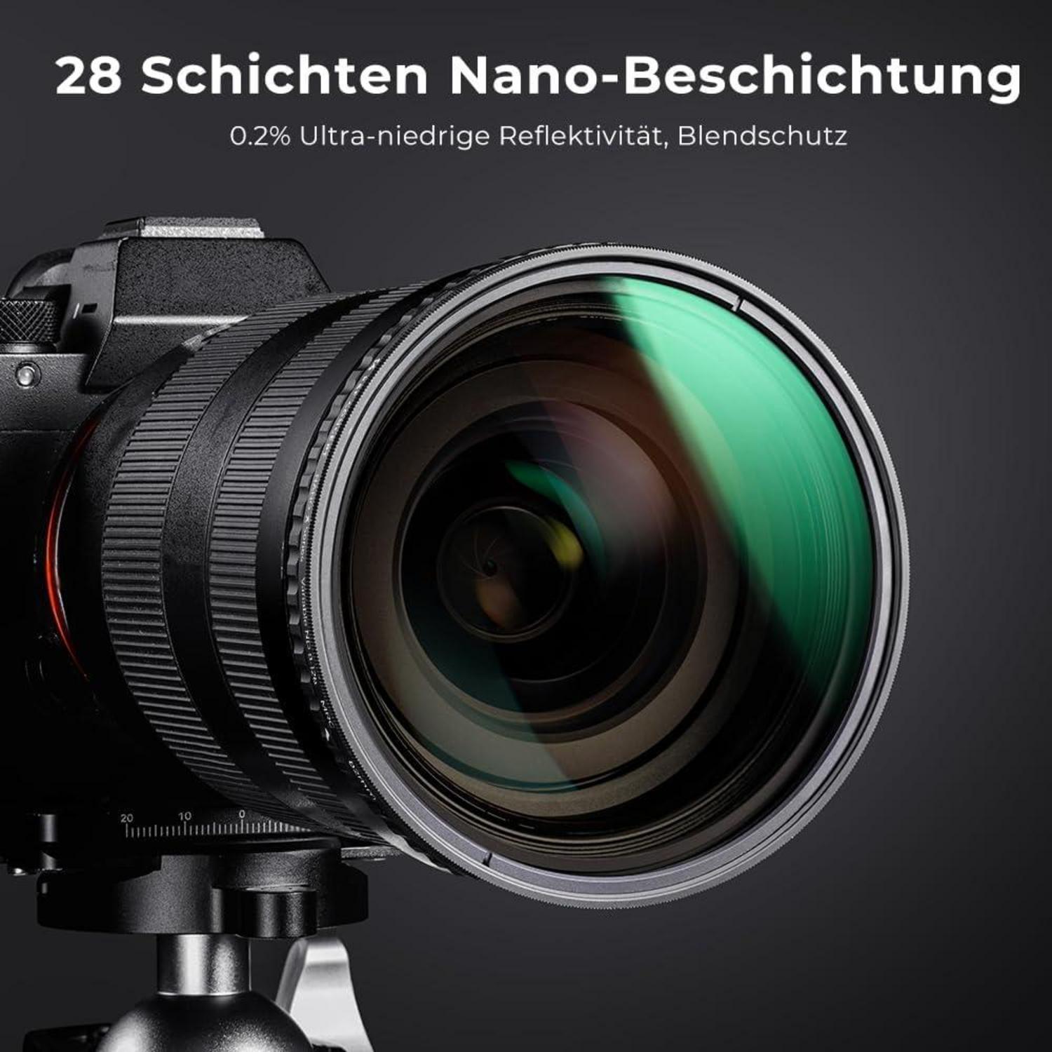 62mm Slim Variable ND Filter ND8-128 3-7 Stop Graufilter