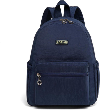 Mini Rucksack Damen Leicht Schultertasche Daypack Blau