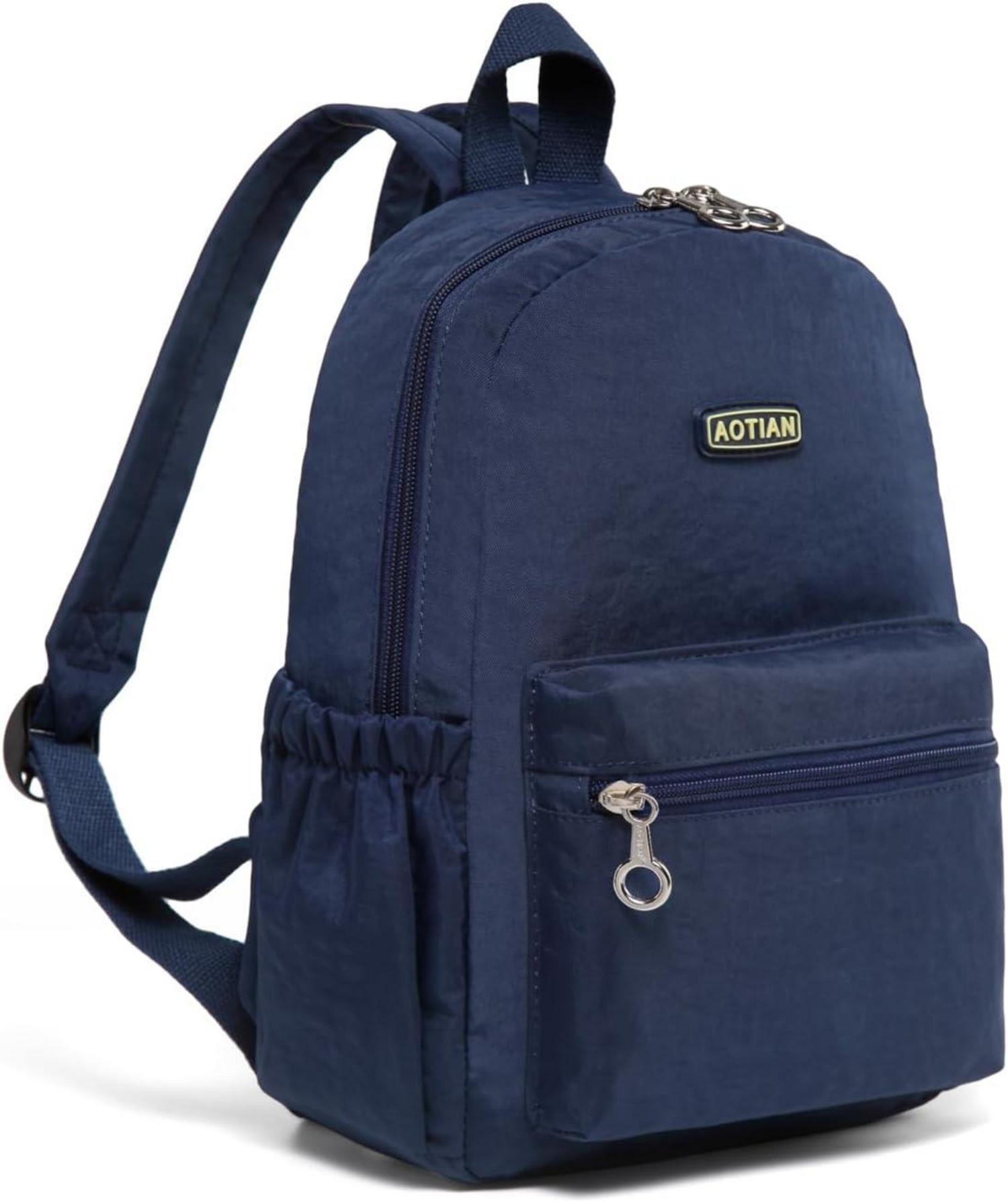 Mini Rucksack Damen Leicht Schultertasche Daypack Blau