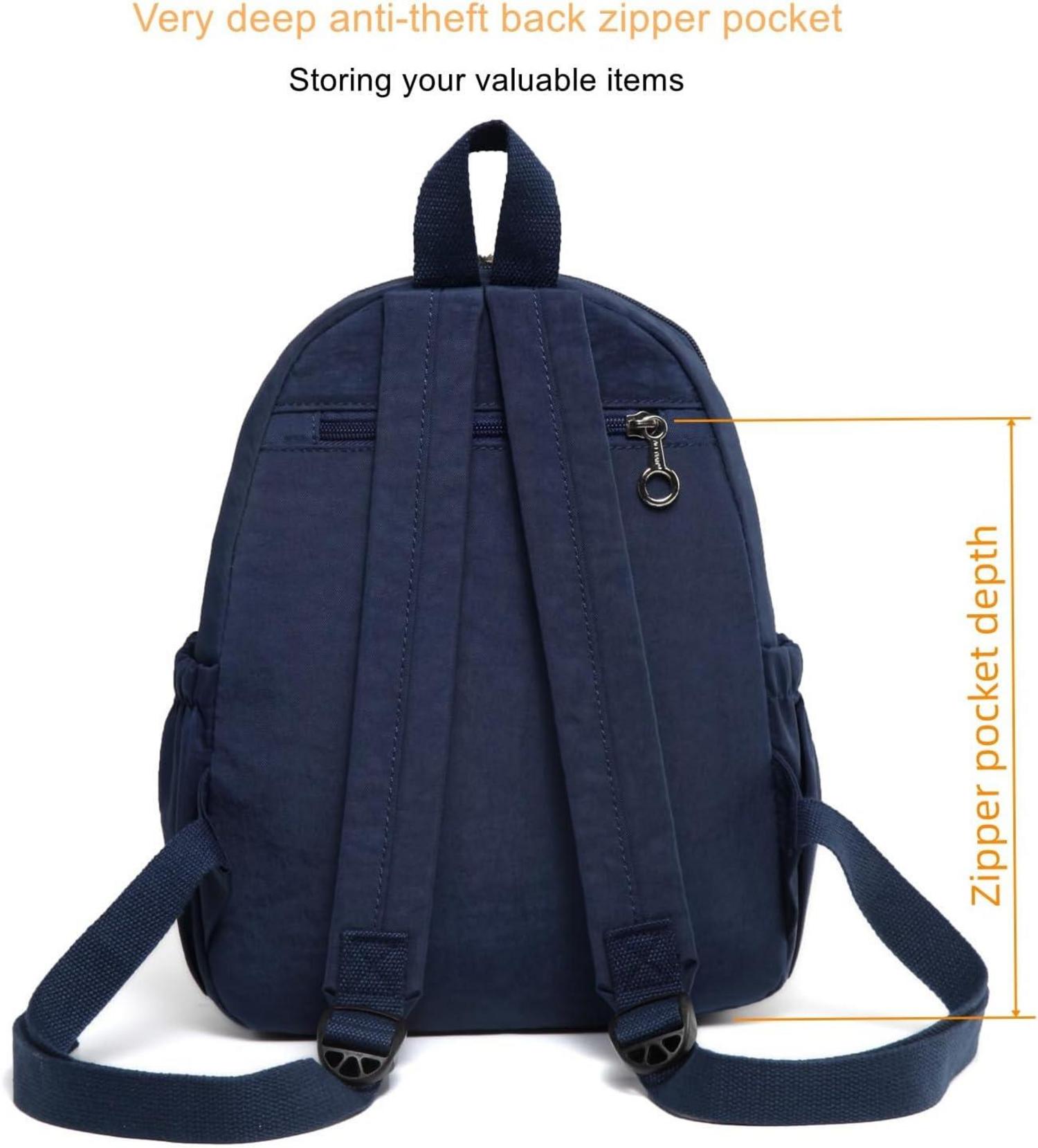 AOTIAN Damen Mini Rucksack Blau Leicht Schultertasche Daypack 7L