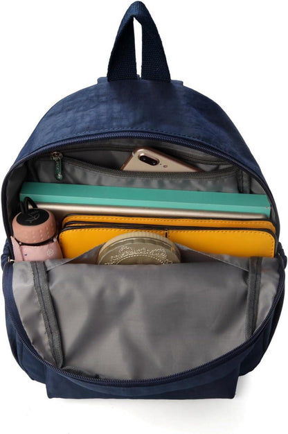 Damen Mini Rucksack Leicht Schultertasche Daypack kompakt blau 7L