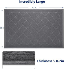 WePet Katzentoiletten-Matte XXL, PVC-Pad Grau, langlebiger