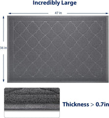 WePet Katzentoiletten-Matte XXL, PVC-Pad Grau, langlebiger