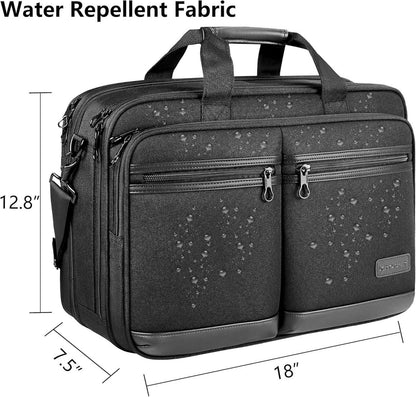 KROSER Laptoptasche Stilvolle Schultertasche 17,3 Zoll RFID MEHRWEG