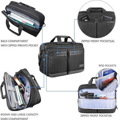 Stilvolle Laptoptasche 17,3 Zoll Wasserdicht mit RFID für Geschäft/Reisen