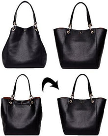 Damen Henkeltasche Groß Leder Shopper Schultertasche