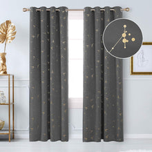 Deconovo Blickdichte Vorhänge 229x117 cm Hellgrau 2er Set