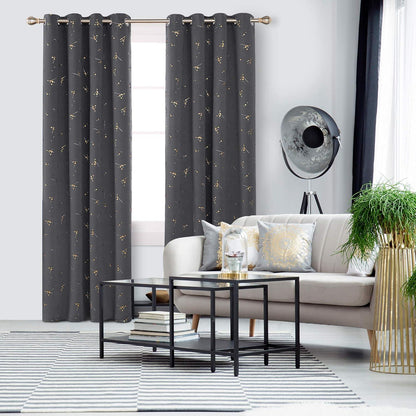 Blickdichte Vorhänge 2er Set Thermogardinen 229x117 cm Hellgrau