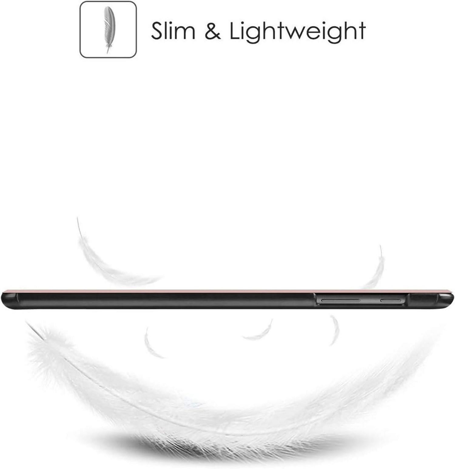 EasyAcc Samsung Galaxy Tab A 10.1 2019 T510 T515 Hülle - Ultra Dünn PU Leder Standfunktion Roségold