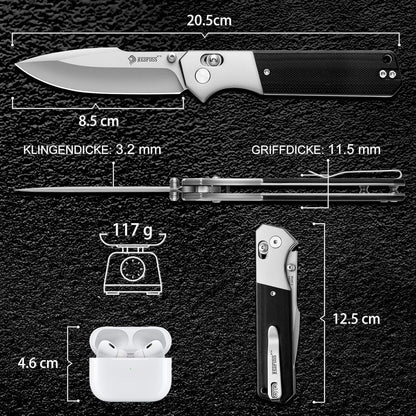 Premium Taschenmesser Klappmesser 23,5cm Einhandmesser