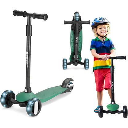 XJD Kinderroller mit LED Rädern für 2-8 Jahre grün