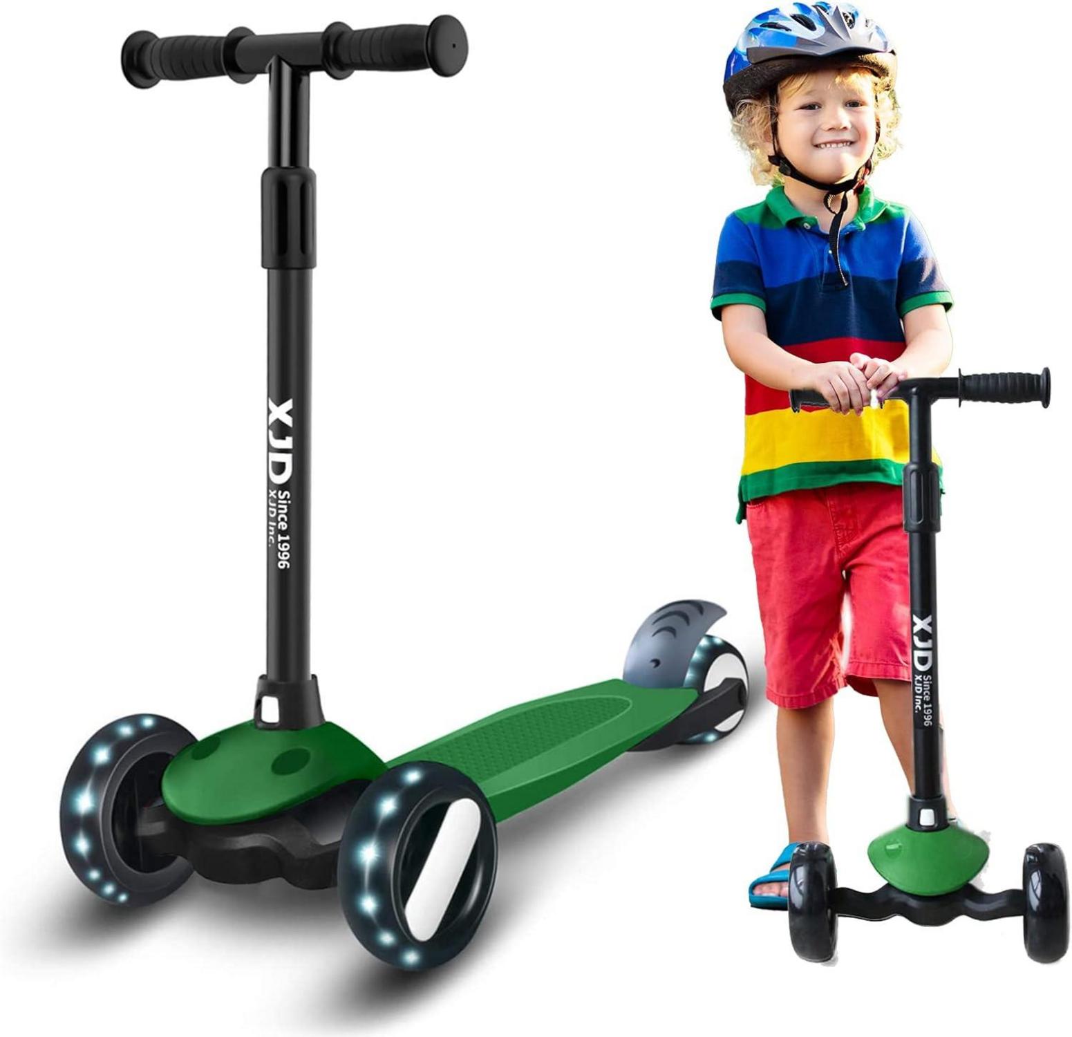 Kinderroller mit LED Rädern und Richtungssperre - Höhenverstellbar