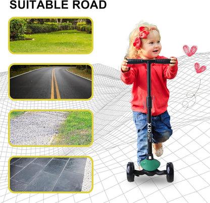 Kinderroller Kinderscooter LED Rädern Dreirad Richtungssperre