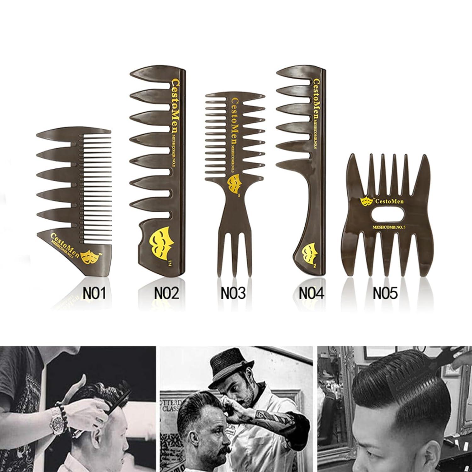 Professionelles 5-teiliges Friseur-Styling Kamm Set Männer Frauen Hairtypes