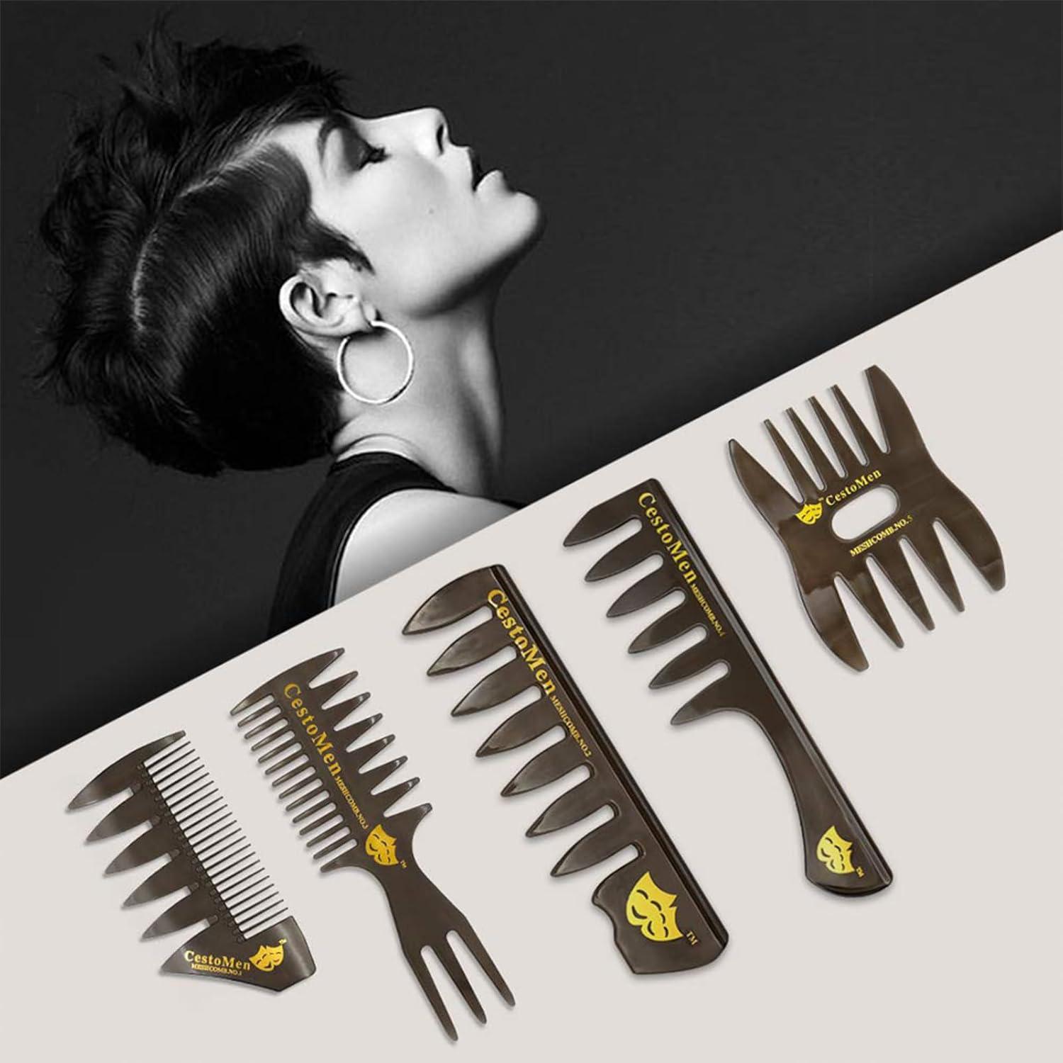 Professionelles 5-teiliges Friseur-Styling Kamm Set Männer Frauen Hairtypes