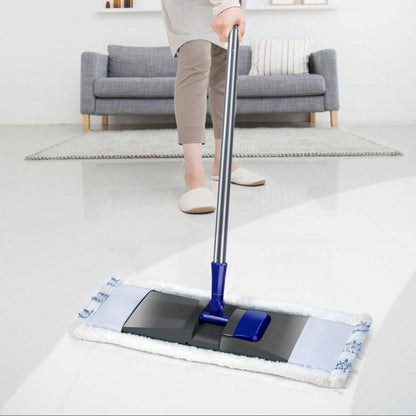 Mikrofaser Wischmopp 128cm mit 4 Ersatzköpfen - Chenille Bodenwischer mit Schaber
