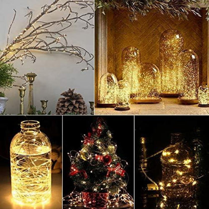 LED Lichterkette Batteriebetrieben 10er Set 2M Warmweiß Innen Deko