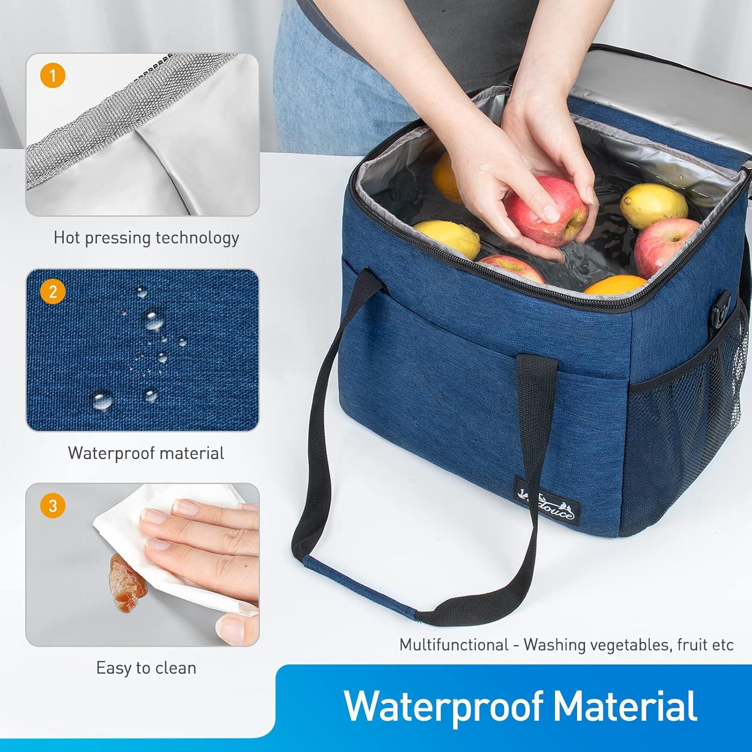 Isolierte Kühltasche 30L Erweiterbar Wasserdicht Marineblau