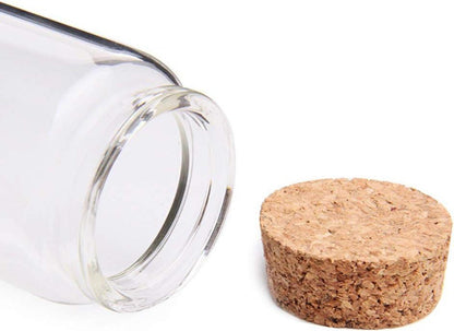 6er Set Klarglasflaschen mit Korkverschluss 60ml 47x60mm