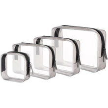 Transparente Kulturbeutel Set 4-teilig PVC wasserdicht Reise