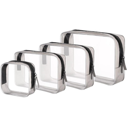 Transparente Kulturbeutel Set 4-teilig PVC wasserdicht Reise