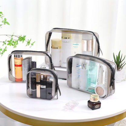 Transparente Kulturbeutel Set 4-teilig PVC wasserdicht Reise