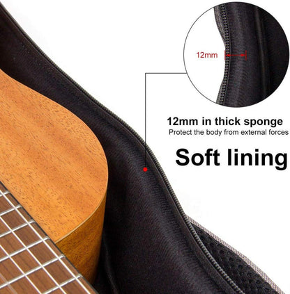 26 Inch Ukulele Tasche Soft Case Doppelgurt 3 Plektren Schutzmaterial
