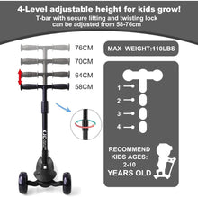Kinderroller 3 LED Rädern Kickboard Richtungssperre 50 kg