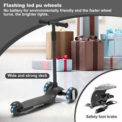 Kinderroller 3 LED Rädern Kickboard Richtungssperre 50 kg