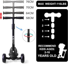 Kinderroller 3 LED Rädern Kickboard Richtungssperre 50 kg