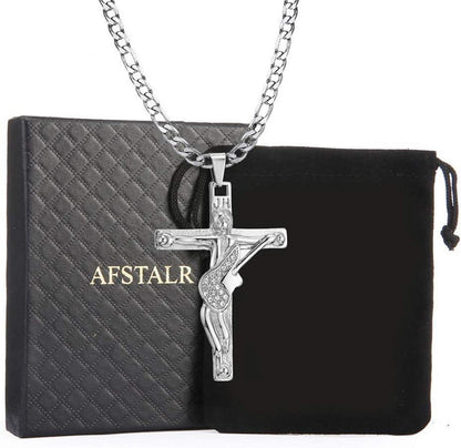 Johnny Hallyday Kreuz Anhänger Halskette Gitarre Rocker Silber Damen