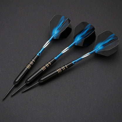 Profi Dartpfeile Set 23g Steel Tip Darts mit Blauer Beschichtung