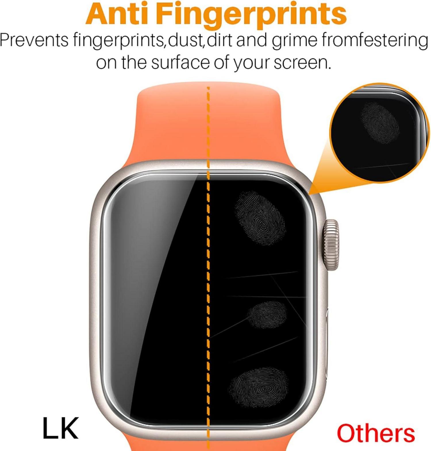 Schutzfolie für Apple Watch Series 9 41mm SE 40mm 6er Pack