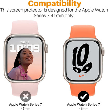Schutzfolie Apple Watch Series 9/8/7 & SE 2/6/5/4 41mm/40mm 6 Stück