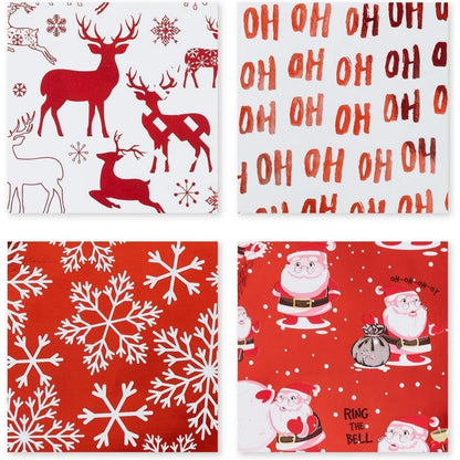 Weihnachtspapierrolle Rot-Weiß Metallicglanz Christmas