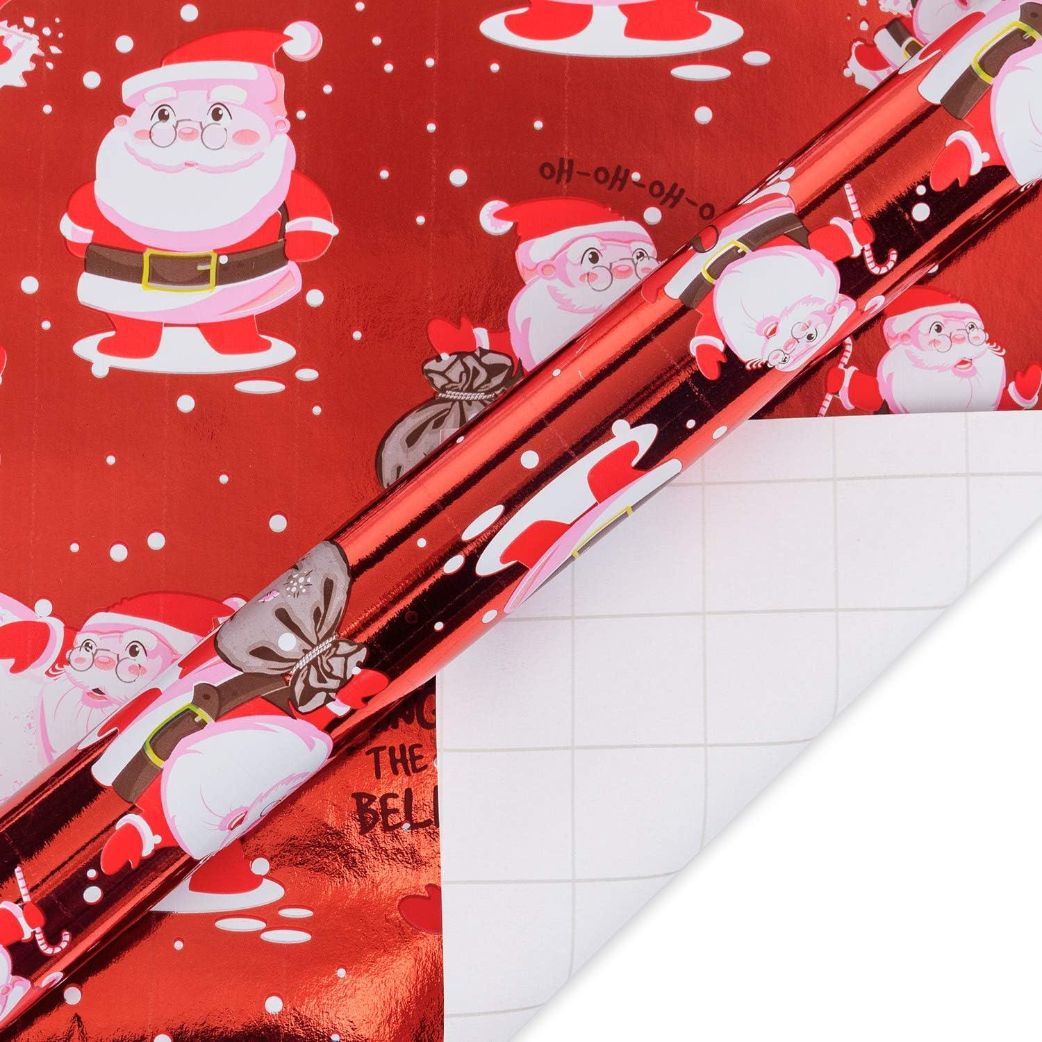 Weihnachtspapierrolle RUSPEPA Metallic Weihnachten 4 Rollen 76x305cm