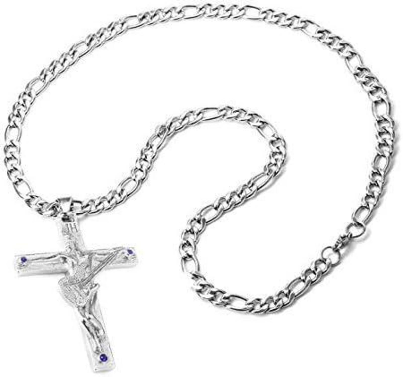 Johnny Hallyday Kreuz Anhänger Halskette Rocker Signature Silber
