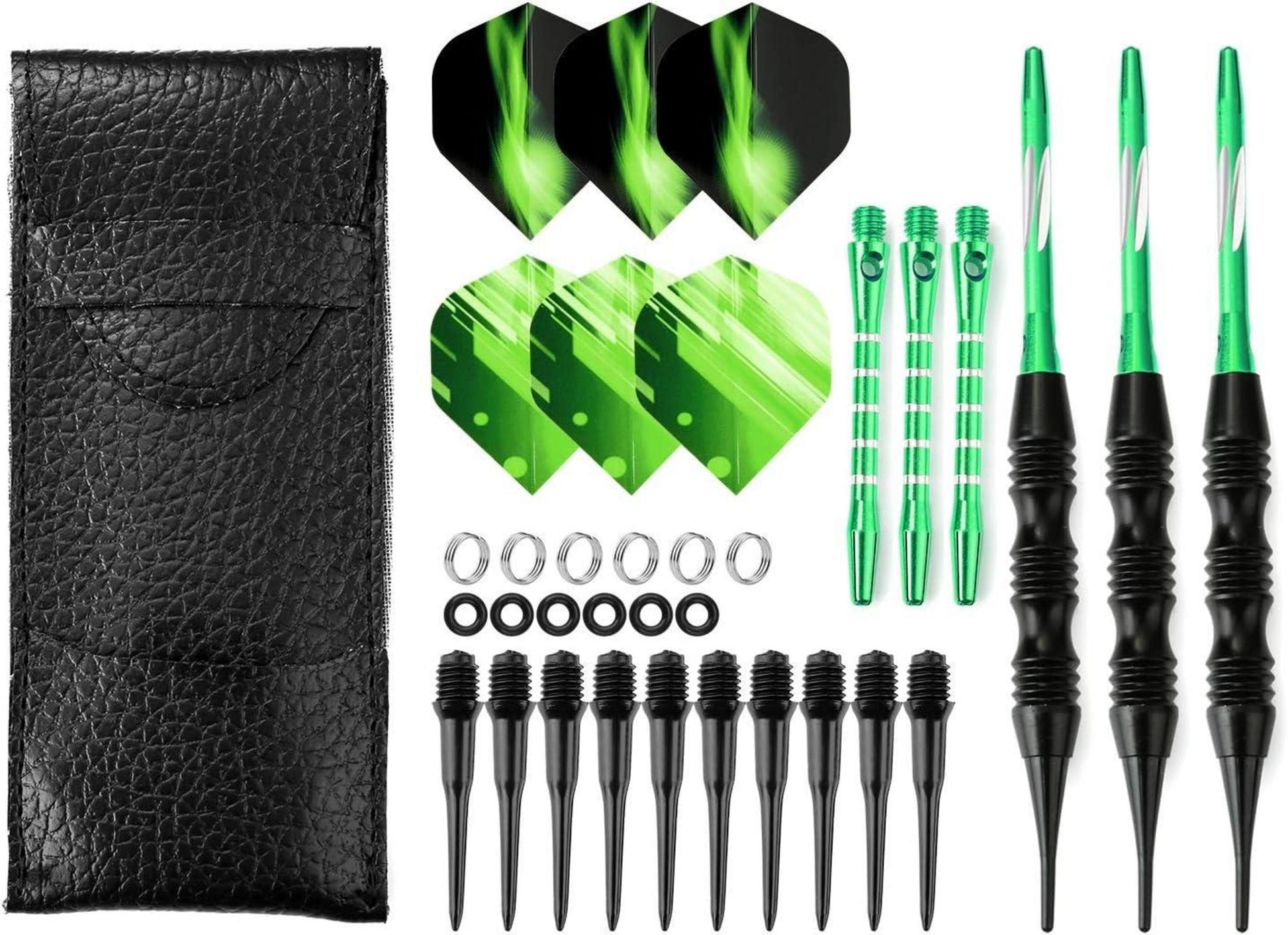 Dartpfeile Set 20g Soft Tip Darts Schwarz Metallfässer 3 Stück