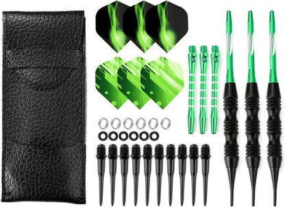 Dartpfeile Set 20g Soft Tip Darts Schwarz Metallfässer 3 Stück