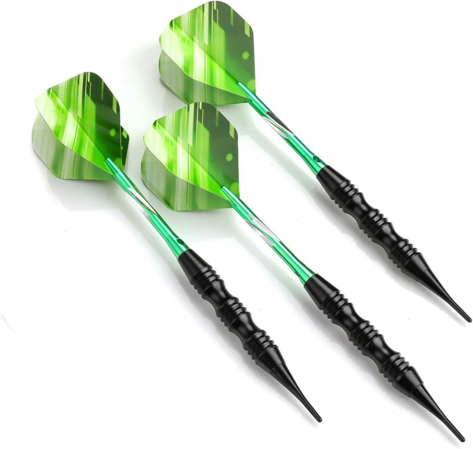 Dartpfeile Set 20g Soft Tip Darts Schwarz Metallfässer 3 Stück