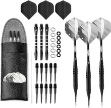Softdart Dartpfeile 19g mit Zubehör Tasche Schwarz Rot Blau Green