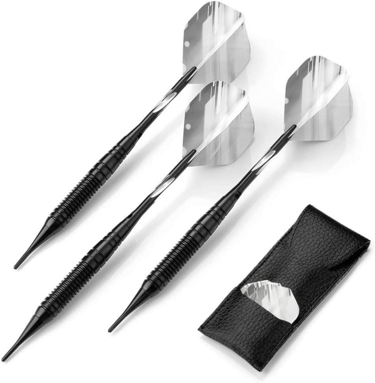 Softdart Pfeile 19g Kunststoffspitze in Tasche, Grün Blau Rot Schwarz