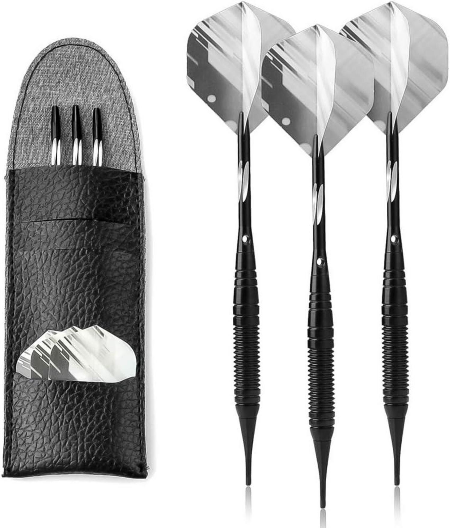 Softdart Pfeile 19g Kunststoffspitze in Tasche, Grün Blau Rot Schwarz