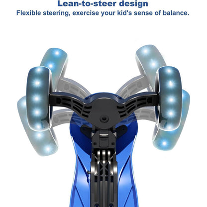 XJD Kinderroller Kinderscooter mit LED Rädern 2-8 Jahre Blau