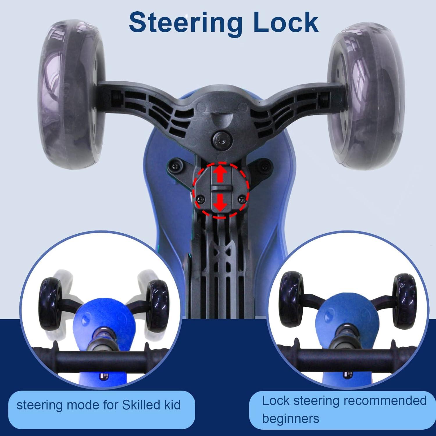 XJD Kinderroller Kinderscooter LED Räder Kickboard Blau 2-8 Jahre 50 kg