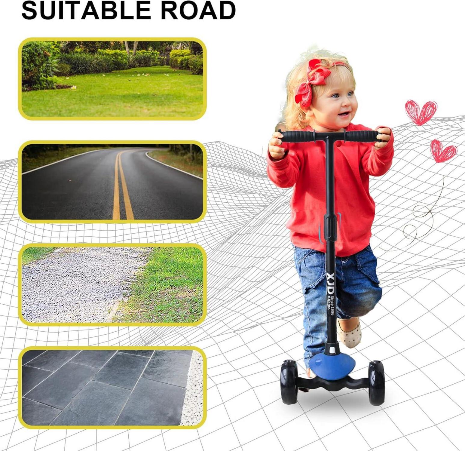 Kinderroller Kinder Scooter 3 LED Rädern Richtungssperre