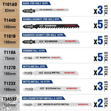 25tlg. Stichsägeblätter Set HSS/BIM/HCS, Holz Kunststoff